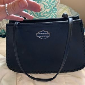 Black leather Harley Davidson women’s purse